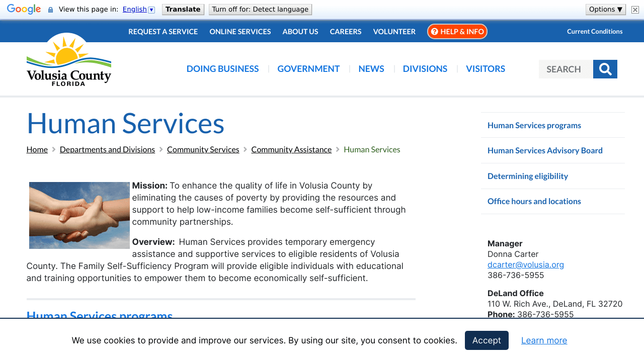 Volusia County Human Services - DeLand Office